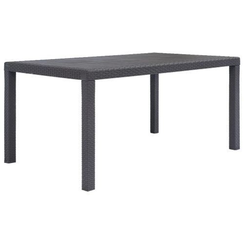 Prolenta Premium - Table De Jardin Marron 150x90x72 Cm Plastique Aspect De Rotin