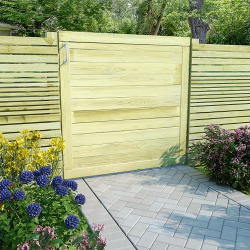 Prolenta Premium - Portail De Jardin Bois De Pin Imprégné 100x100 Cm