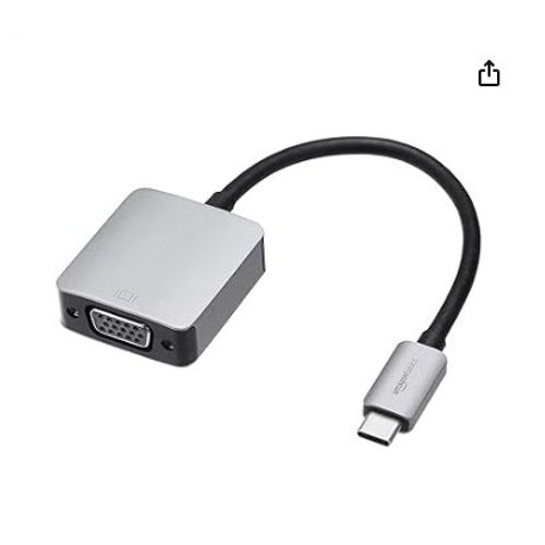 Adaptateur Amazon Basics USB 3.1 Type-C vers VGA en aluminium