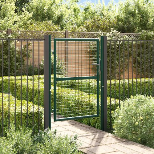 Prolenta Premium - Portail De Clôture En Acier 100x125 Cm Vert