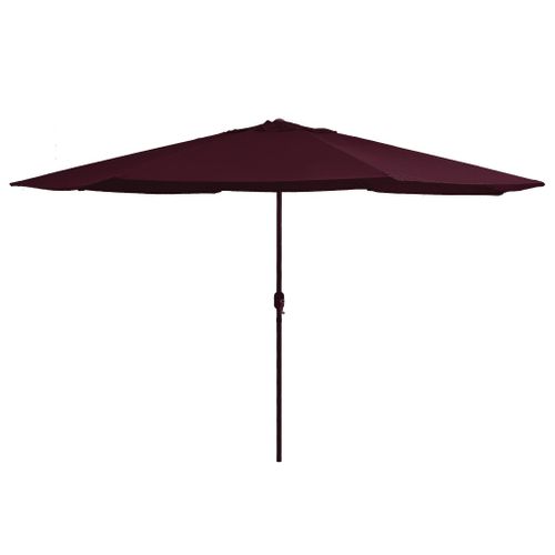 Prolenta Premium - Parasol De Jardin Avec Mât En Métal 390 Cm Rouge Bordeaux