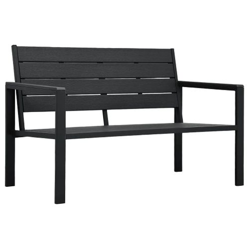 Prolenta Premium - Banc De Jardin 120 Cm Pehd Noir Aspect De Bois
