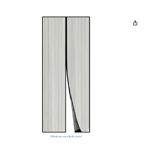 Moustiquaire Apalus avec aimants pour portes, 90 x 210 cm – Maille fine, rideau entièrement magnétique, fermeture automatique – Non raccourcissable (Noir)