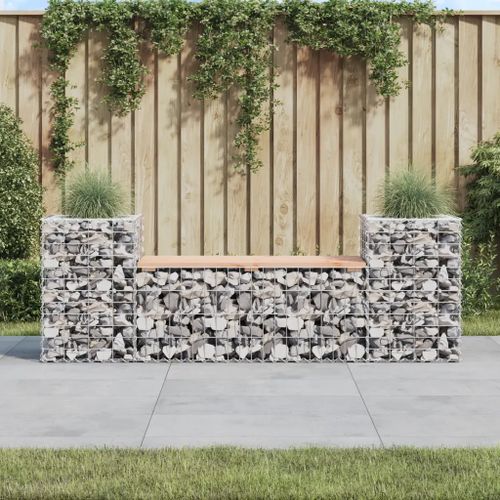 Prolenta Premium - Banc De Jardin Design Gabion 183x41x60,5 Cm Bois Massif Douglas