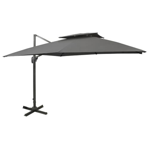 Prolenta Premium - Parasol De Jardin En Porte-À-Faux Avec Double Toit Anthracite