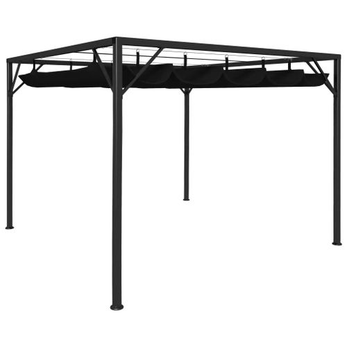 Prolenta Premium - Chapiteau De Jardin Avec Auvent Rétractable 3x3 M Anthracite