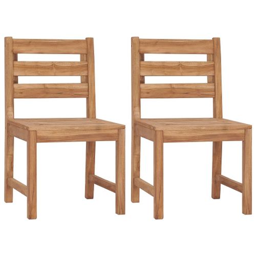 Prolenta Premium - Chaises De Jardin Lot De 2 Bois De Teck Solide