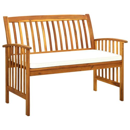 Prolenta Premium - Banc De Jardin Avec Coussin 119 Cm Bois Solide D'acacia