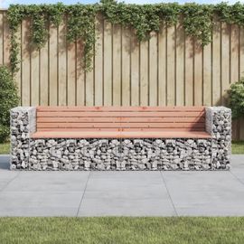 Prolenta Premium - Banc De Jardin Design Gabion 244x71x65,5 Cm Bois Massif Douglas