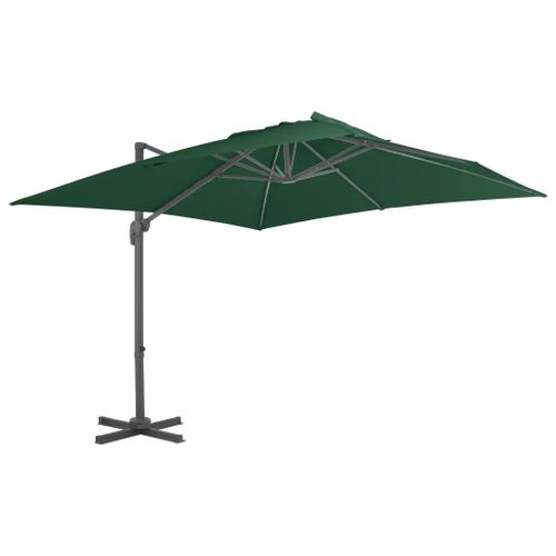 Prolenta Premium - Parasol De Jardin En Porte-À-Faux Et Poteau En Aluminium Vert