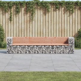 Prolenta Premium - Banc Jardin Design Gabion 287x71x65,5 Cm Bois Massif De Douglas