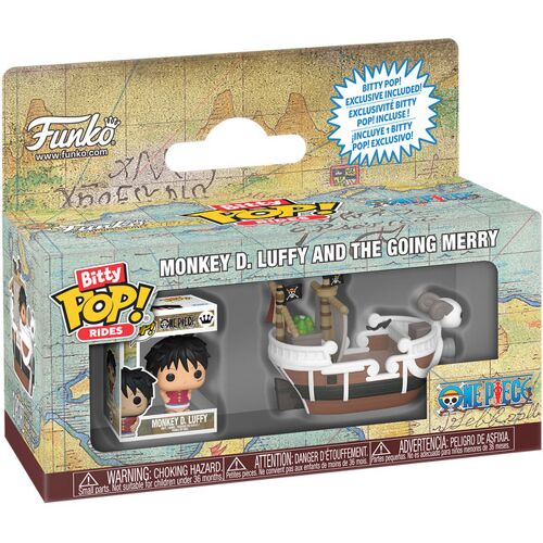 Figurine Funko Pop - One Piece - Monkey D. Luffy Et Le Vogue Merry - Bitty Pop (90112)