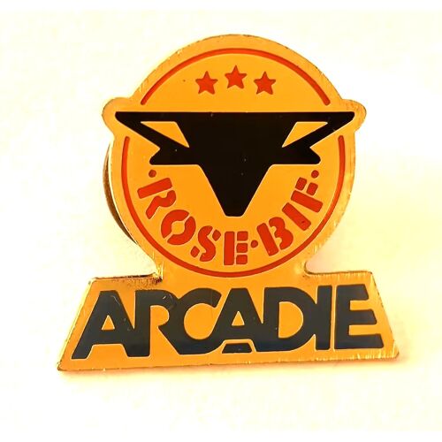 Pins Arcadie Rose Bif Logo / Base Dorée