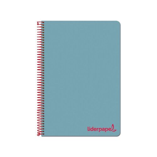 Liderpapel Cahier Spirale A4 Micro Wonder 240 Pages 90g - 4 Trous 5 Bandes - Bleu Ciel