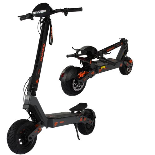 Kukirin G4 Trottinette Électrique Tout-Terrain Pliable 11 Pouces, 2400 W, 60 V 20 Ah, Vitesse 20 Km/H - 70 Km/H, Autonomie Maximale 75 Km + Écran Tactile (Dernière Version - Yc)