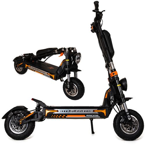 Trottinette Tout-Terrain Kukirin G4 Max 12 '' À Suspension Intégrale, Double Moteur 2000w * 2, Batterie Lithium Remplaçable 60v35ah, Vitesse Maximale 86km/H, Autonomie 96km (Dernière Version-Yc) -Noir