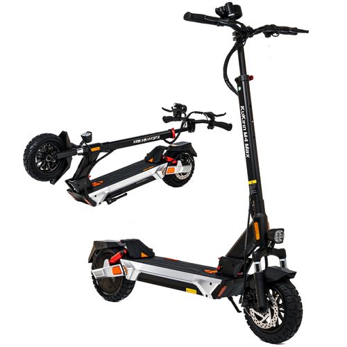 Trottinette Électrique Pliable Kukirin M4 Max Pour Les Déplacements Urbains Des Adolescents, 1000 W, Vitesse 25-45 Km/H, 48 V 18,2 Ah, Autonomie 65 Km (Dernier Modèle - Yc) - Argent