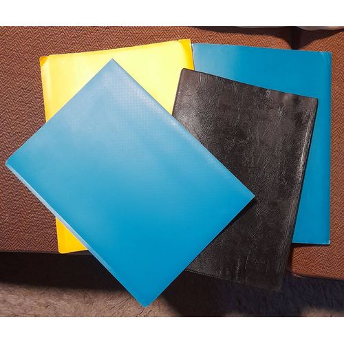 4 Porte Vue Jaune Bleu Noir, Exacompta Et Safari,10, 20, 30, 40 Pochette Soit 20, 40, 60, 80, Vus, J