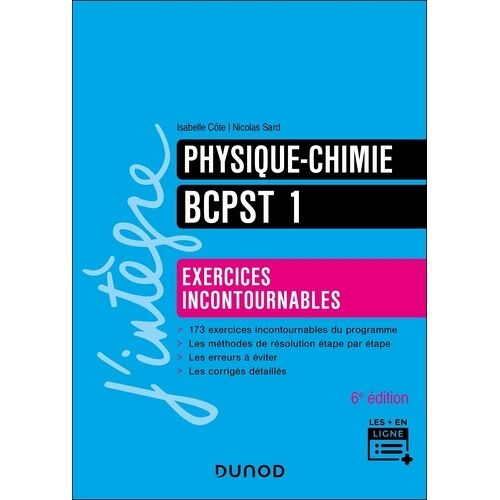 Physique-Chimie Bcpst 1 - Exercices Incontournables