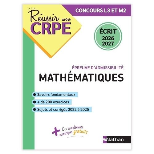 Mathématiques - Epreuve D'admissibilité Écrit
