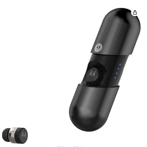 Motorola Vervebuds 400 - Mini écouteurs sans fil, Bluetooth 5.0, étanches IP56, utilisation simple ou double, 9 h d'autonomie - Compatibles avec Alexa, Siri et Google Assistant - Noir