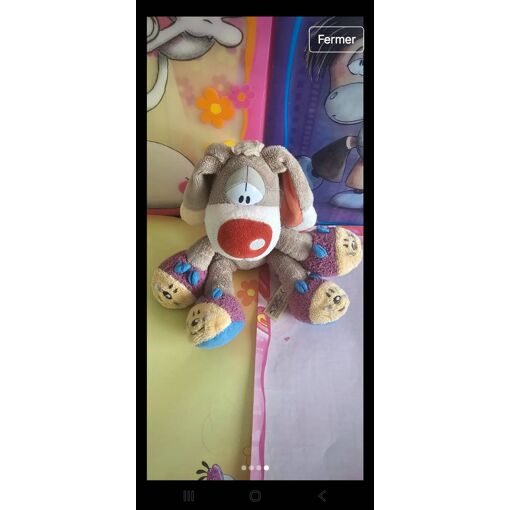 Peluche DIDDL Année 90- 2000 En Salopette Bleu - Jeux & Jouets