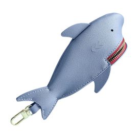 Porte-cl¿¿s requin, petite pochette mignonne avec fermeture ¿¿clair, sac ¿¿ cosm¿¿tiques multifonctionnel multicolore, style animal.