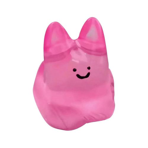 Lapin anti-stress ¿¿ presser, rose, en cristal et ¿¿ bulles.