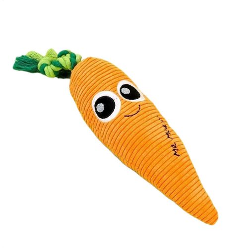 Carotte apaisante ¿¿ macher en peluche pour chien, 41 x 12 cm, jouet anti-ennui pour animaux, id¿¿al pour les voyages et les activit¿¿s de plein air, toutes tailles