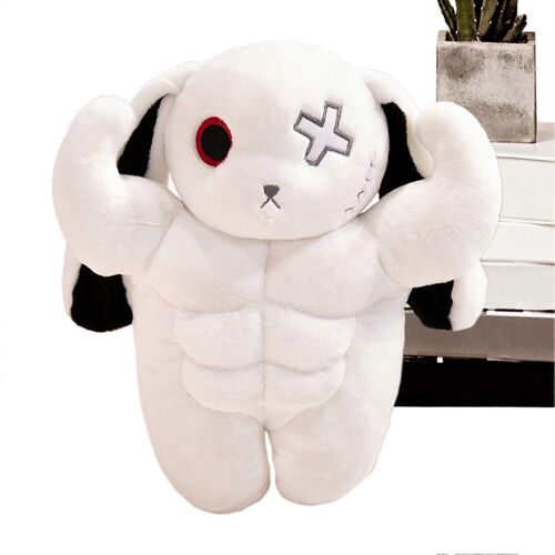Peluche Lapin d'Halloween, Coussin Lapin Blanc Calin, D¿¿coration pour la Maison, le Bureau ou les Voyages