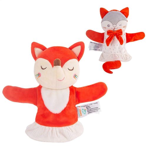 Ensemble de marionnettes ¿¿ main en peluche, marionnettes ¿¿ doigts d'animaux calins pour enfants, poup¿¿es de th¿¿atre r¿¿alistes aux couleurs vives, motif renard