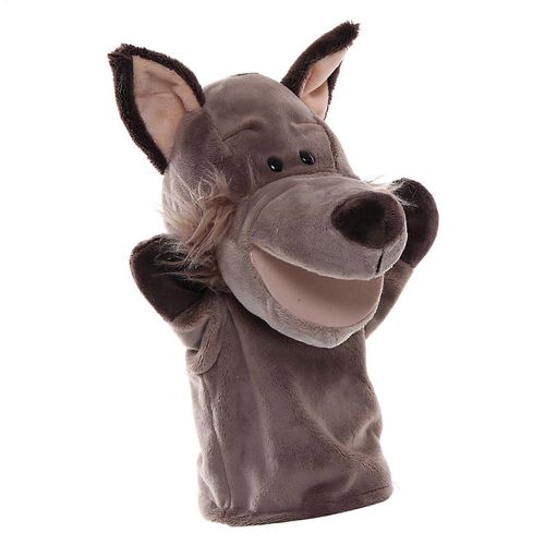 Marionnettes ¿¿ main d'animaux, peluche 25 cm, marionnette ¿¿ doigt, style dessin anim¿¿, accessoire de th¿¿atre pour enfants, Grand M¿¿chant Loup