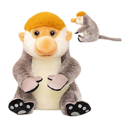 Peluche singe ¿¿ long nez, peluche singe, poup¿¿e r¿¿aliste et douce pour enfants, coussin animal mignon, d¿¿coration pour chambre et salon