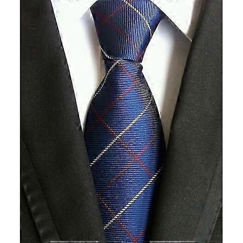 Cravate ¿¿ Carreaux Cachemire Rouge Et Noire En Soie Jacquard, 8 Cm, Pour Homme, Id¿¿Ale Pour Les Affaires Et Les Mariages. Accessoires Et Cadeaux.