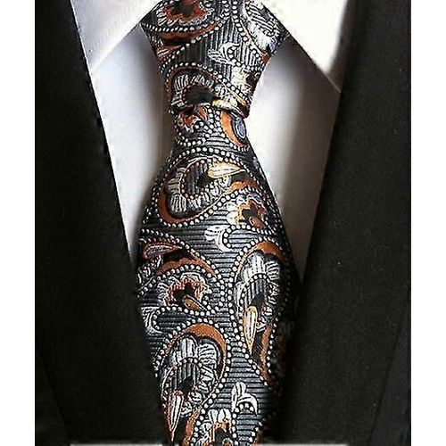 Cravate ¿¿ Carreaux Cachemire Rouge Et Noire En Soie Jacquard, 8 Cm, Pour Homme, Id¿¿Ale Pour Les Affaires Et Les Mariages. Accessoires Et Cadeaux.