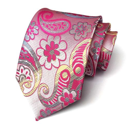 Cravate Pour Homme ¿¿ Motif Floral Cachemire Jacquard - Foulard De Mariage En Soie De Luxe Pour Tenue De C¿¿R¿¿Monie, Bleu Marine