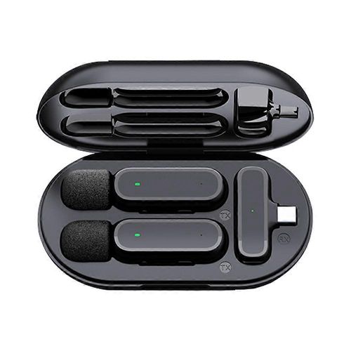 Lot De 2 Microphones Cravate Sans Fil Avec ¿¿Tui De Chargement Pour Android, Iphone Et Ipad