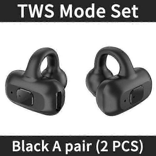 ¿¿couteurs Bluetooth ¿¿ conduction osseuse de 4e g¿¿n¿¿ration, mini-¿¿couteurs intra-auriculaires avec clip d'oreille, st¿¿r¿¿o Hi-Fi, TWS, sans fil, pour le sport et les jeux, avec micro int¿¿gr¿¿.
