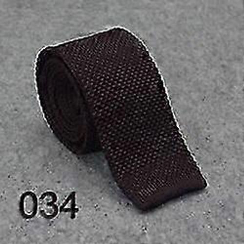 Cravates Tricot¿¿Es Fines Huishi Pour Hommes, 5,5 Cm, Coloris Unis Noir, Blanc, Gris, Bleu Et Bordeaux.