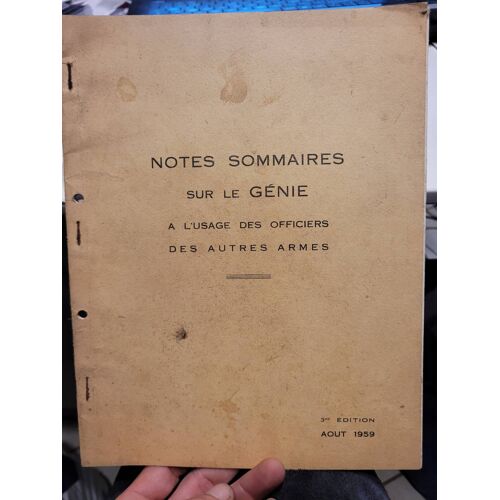 Notes Sommaires Sur Le Genie A L'Usage Des Officiers Des Autres Armes