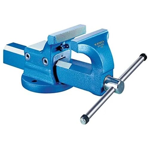 Étau de banc - KANCA - 100 mm - Acier allié - Moderne - Bleu - 5.2 kg - 12x31x10 cm
