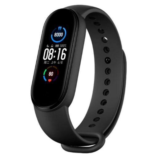 Xiaomi Mi Band 5 Smart Fitness Bracelet Cardiofréquencemètre, Bracelet Sport Imperméable, 2020 Dernier Écran Bluetooth 5.0 Couleur Amoled, Noir