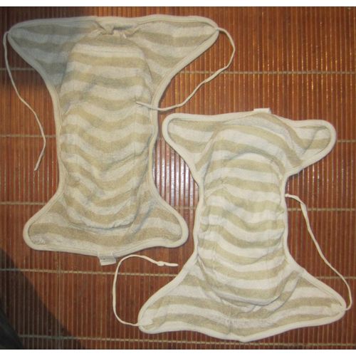 2 Couches Lavables À Nouer Storchenkinder Coton Bio Biologique Naissance À 8kg Environ