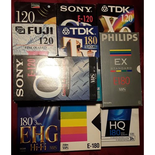 Lot de 10 cassettes VHS