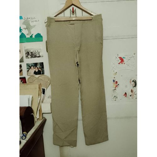 Pantalon Rayé Vert Clair/Blanc L Armand Thiery Vintage Années 90.