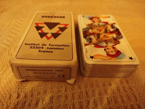 Ancien Jeu De Carte De Tarot Publicitaire Rare : Alcatel Institut De Formation 22304 Lannion, France, 78 Cartes Neuves Des Éditions Dusserre À Paris