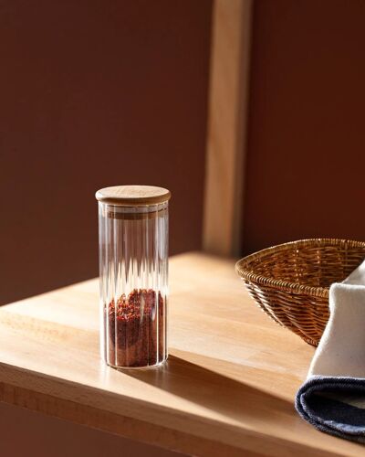 Pot À Épices En Verre À Cylindre Optique Lunel - 360ml