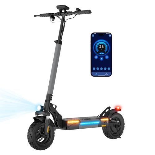 Trottinette Électrique Iscooter 10'' 1000w 45km 120 Kg Autonomie 45km Batterie 54.6v14ah Pliable Noir,Avec Écran Lcd , Pour Tout