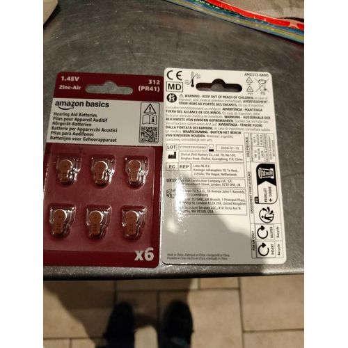 Piles auditives 312 Amazon