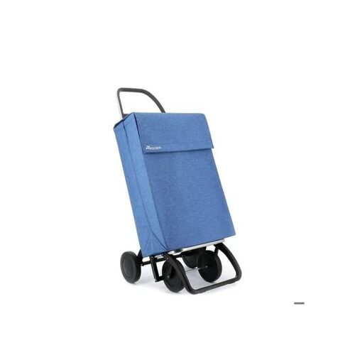 Chariot de supermarché - ROLSER - Jean Tweed - 4 Roues - Bleu - 43L Imperméable